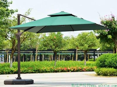 3米方形無邊美版（AMT）羅馬傘墨綠色愛美特品牌傘