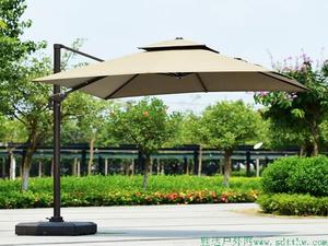 3米方形無邊美版（AMT）羅馬傘卡其色愛美特品牌傘