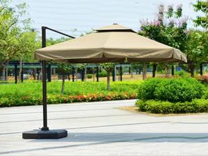 2.5米方形帶垂邊韓版（AMT）羅馬傘卡其色愛美特品牌傘